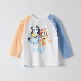 Polera Manga Larga Bebe Ni&ntilde;o Raglan Bluey