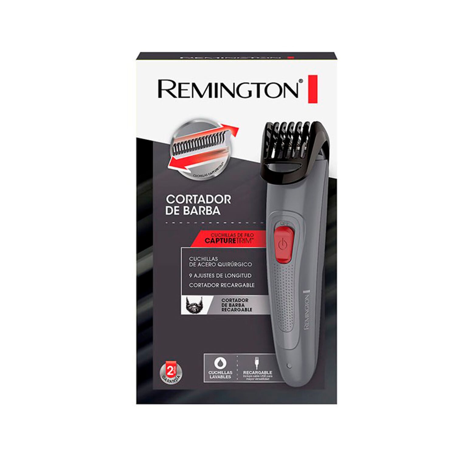 Cortadora De Barba Remington Beard Boss Mb08a Recargable Usb image number 4.0