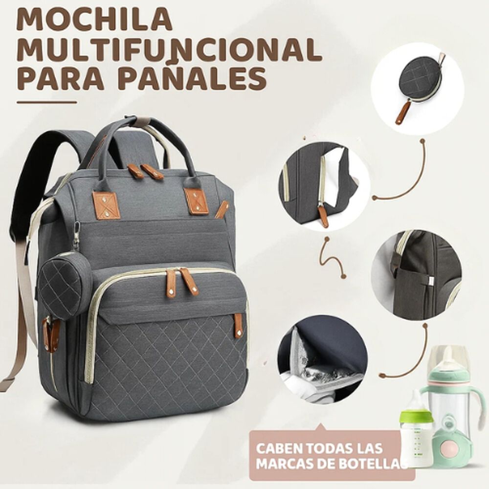 Mochila Pañalera Bolso Maternal Mudador Infantil Para Bebe image number 3.0