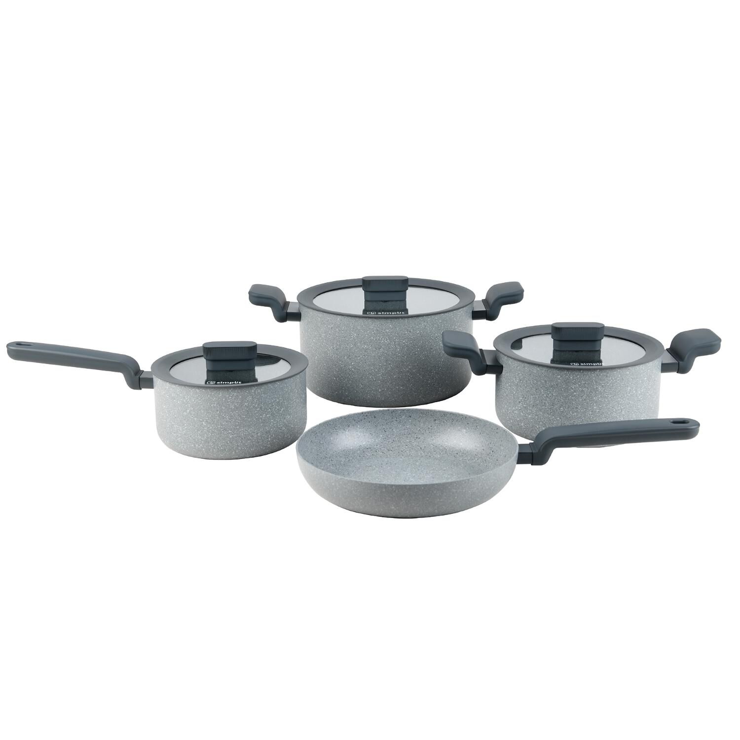 Bater&iacute;a De Cocina Antiadherente Pompei Granito 7 Pcs Simplit image number 0.0