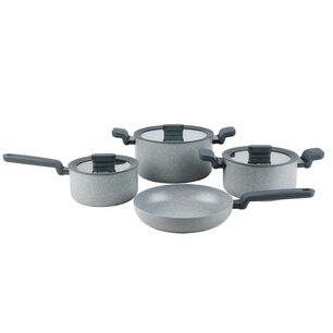 Bater&iacute;a De Cocina Antiadherente Pompei Granito 7 Pcs Simplit