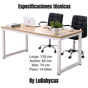 Escritorio Mesa 120*60*74cm By Lubabycas Negro