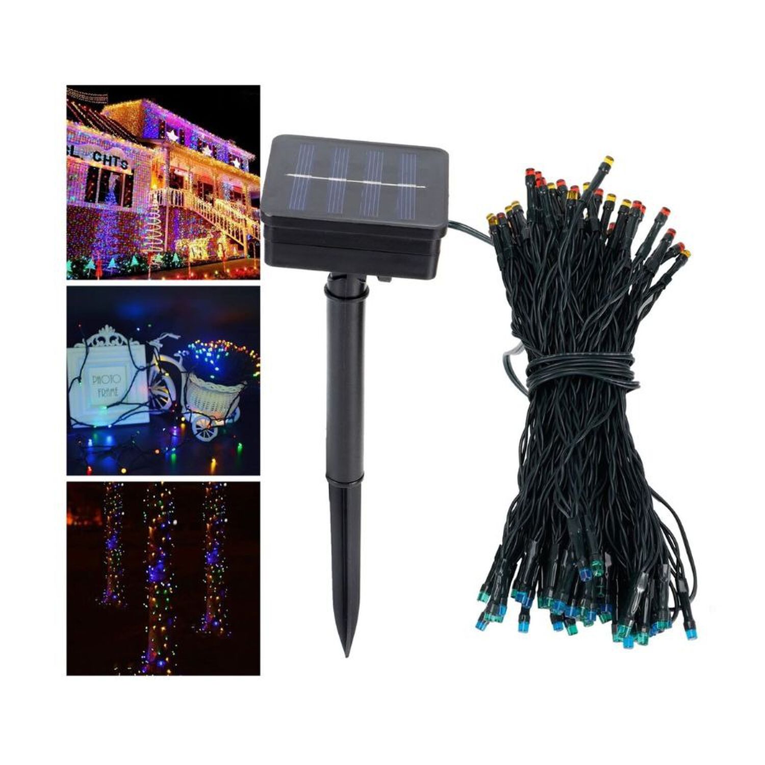 Guirnalda Luces Solares 100 Led Decoracion Jardin Terraza 200m image number 3.0