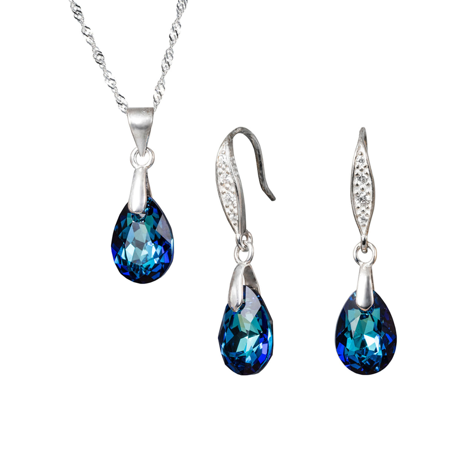 Conjunto Milan Cristal Genuino Bernuda Blue image number 0.0