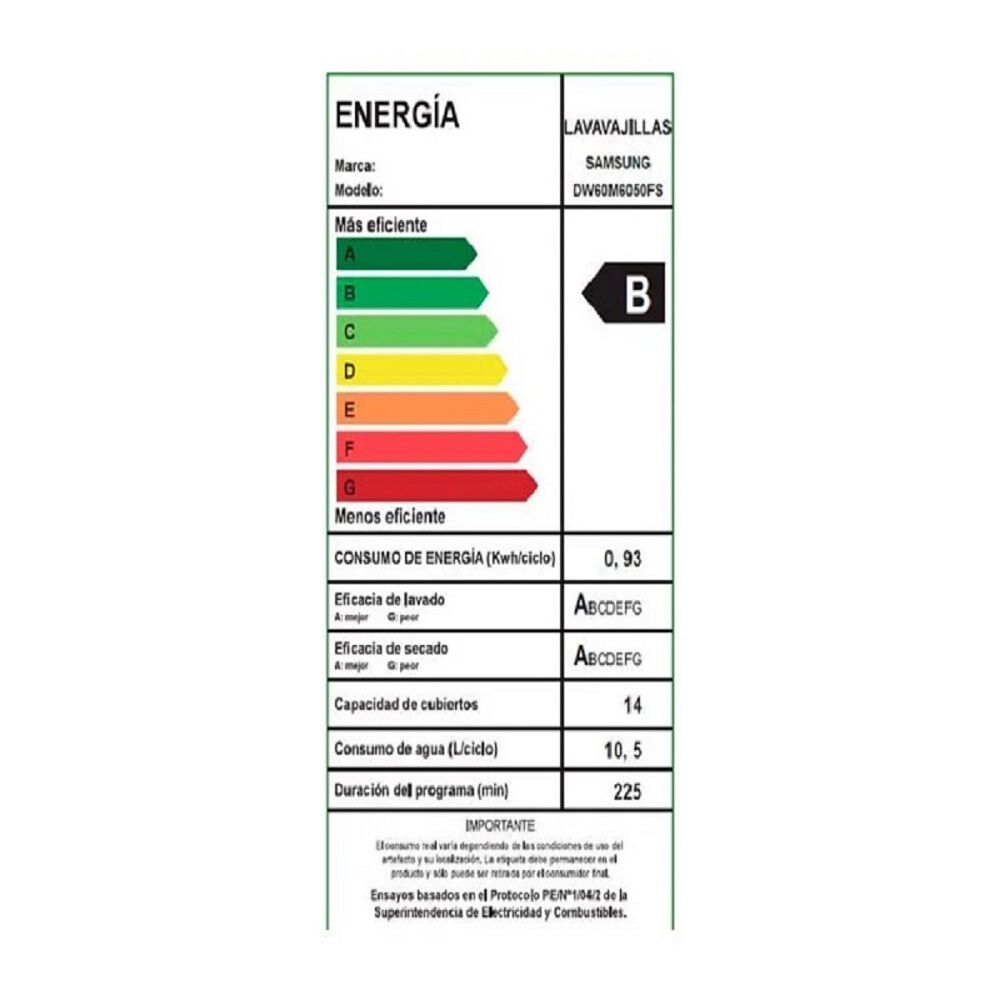 Lavavajillas Samsung Dw60m6050fs 14 Cubiertos image number 3.0