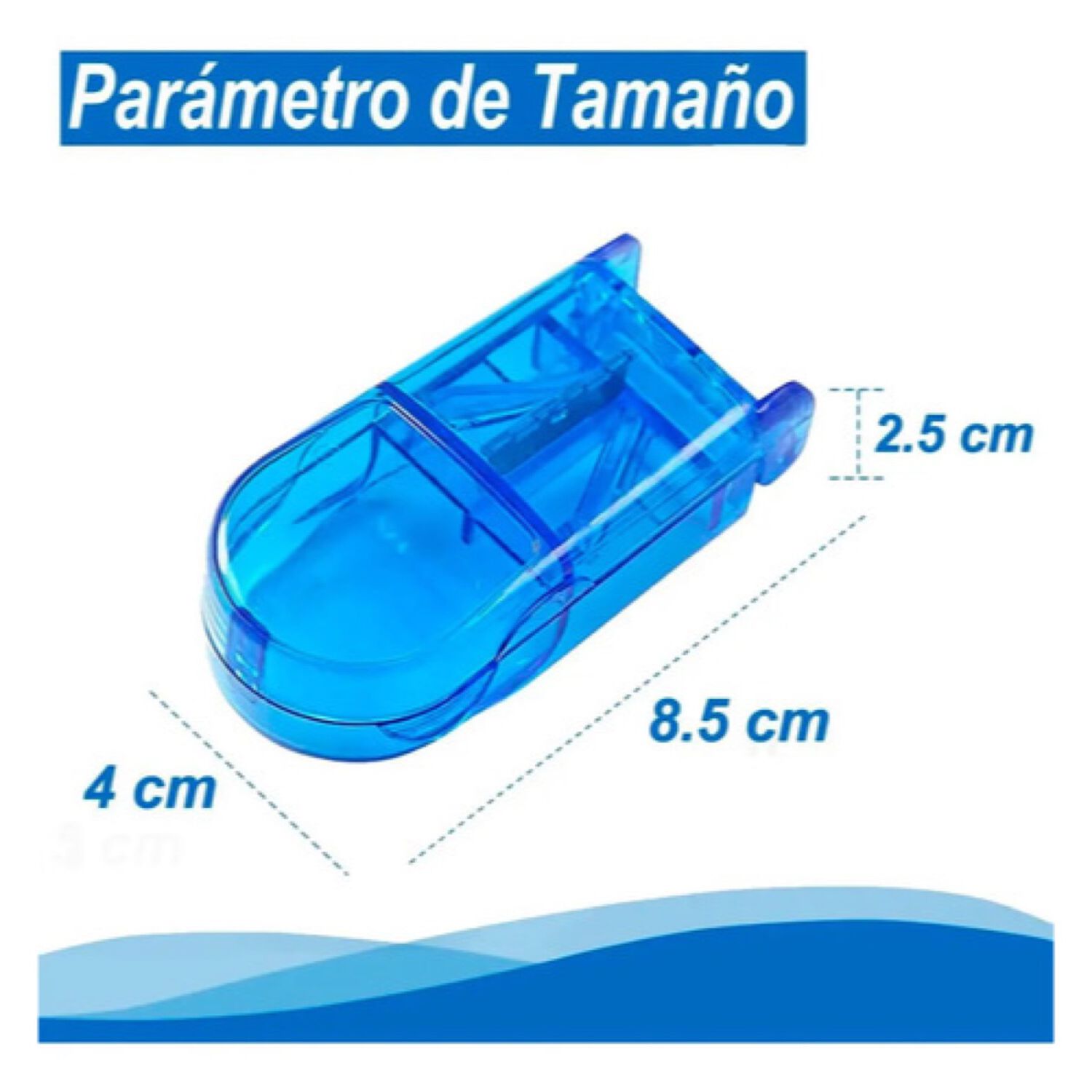 Pastillero Organizador Cortador Dosificador Pastilla Oneder Azul image number 2.0