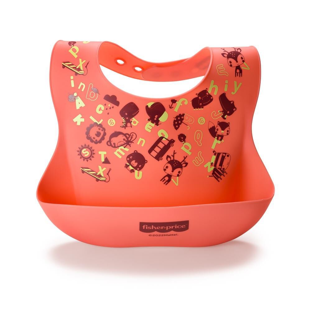 Babero De Silicona Fisher Price Yummy Rosa Bb1186 image number 0.0