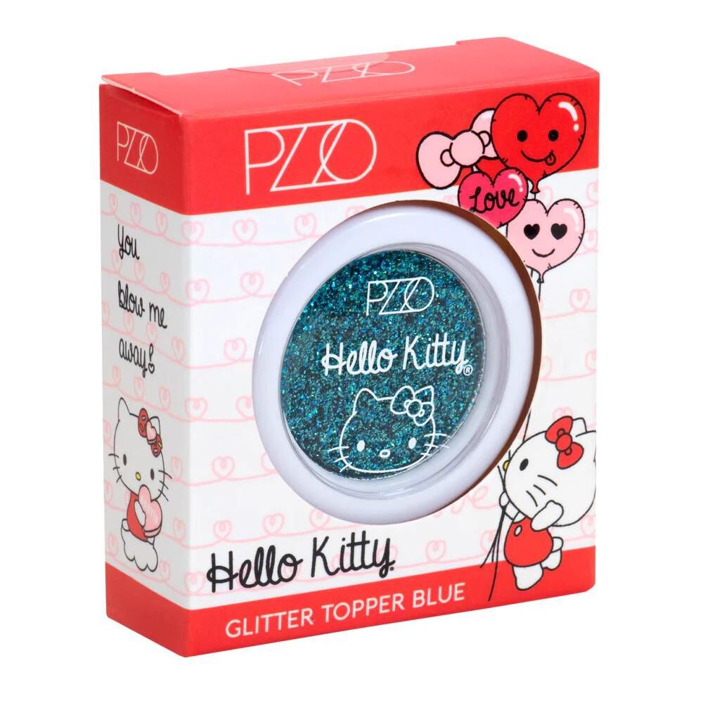 Topper De Glitter Petrizzio Hello Kitty Blue