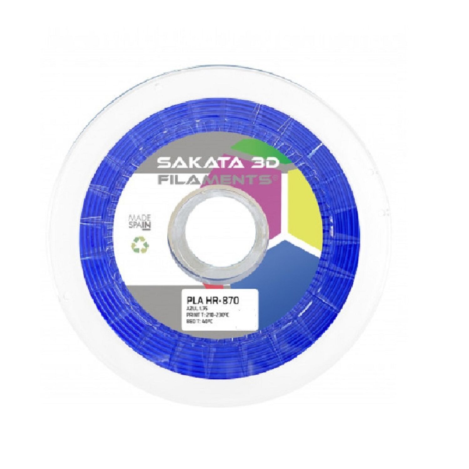 Filamento Sakata Pla Hr-870 Azul 1.75mm 1kg image number 0.0