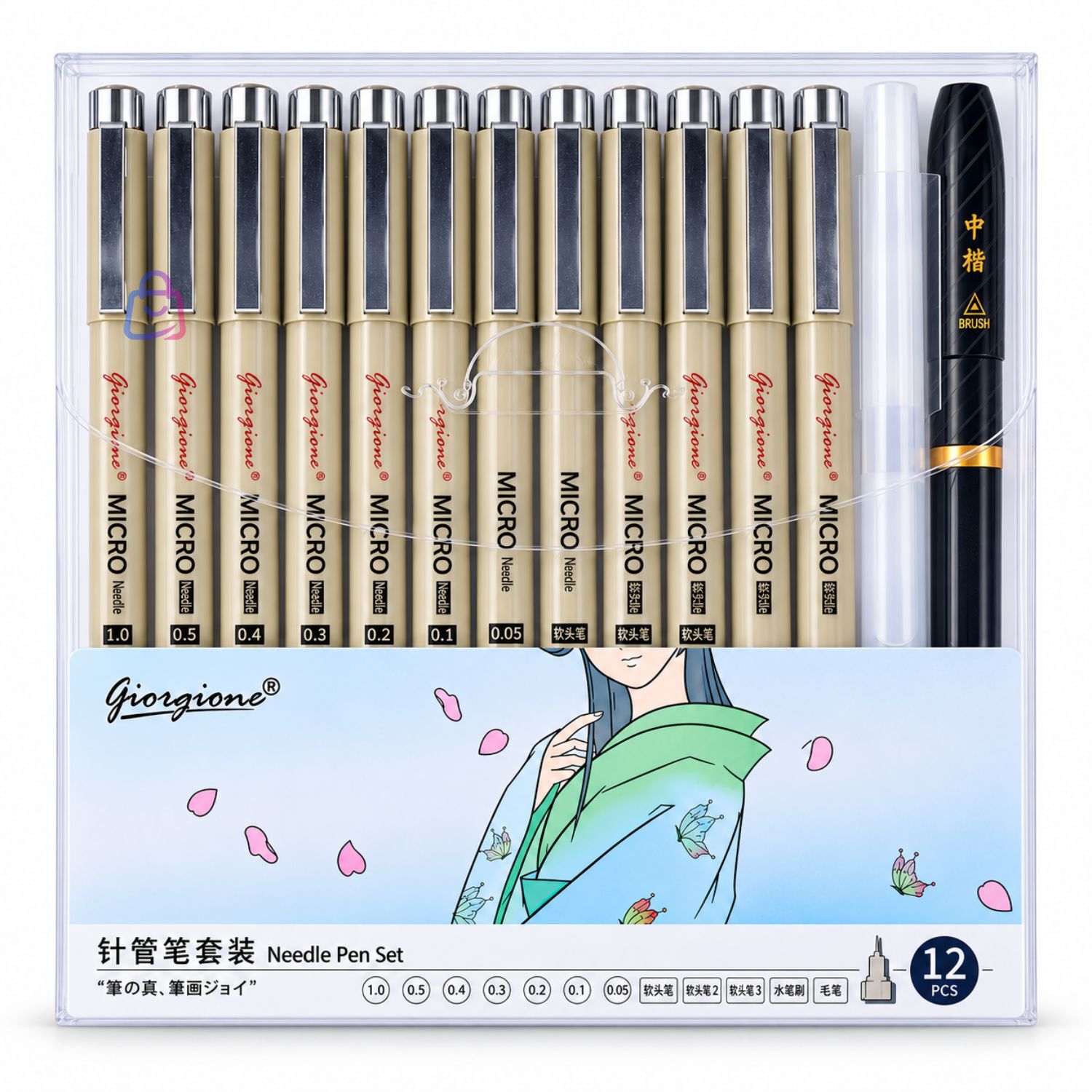 Set 12 Estil&oacute;grafos Zg012 Dibujo Manga Lettering - Ps image number 3.0