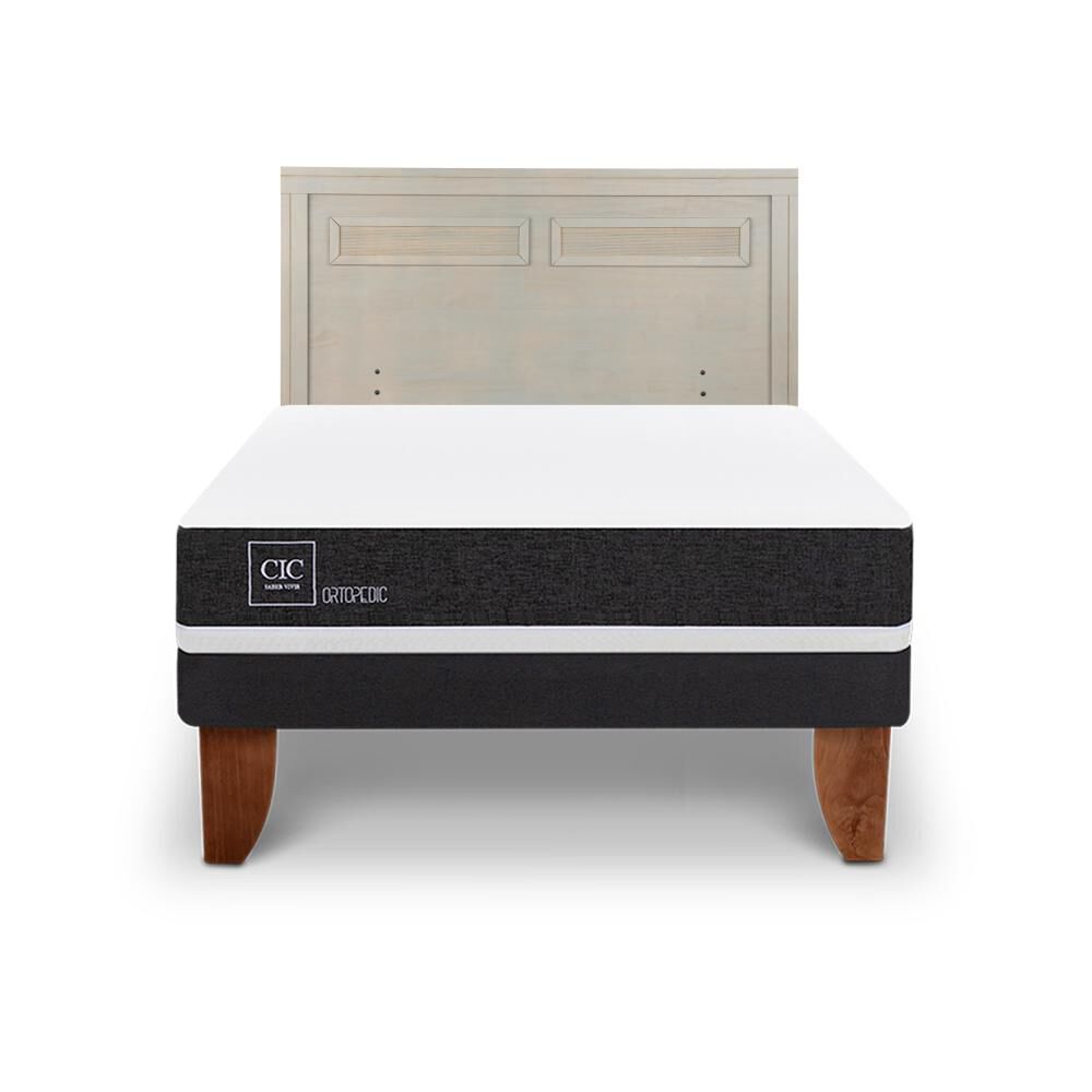 Cama Europea Cic Ortopedic / 2 Plazas / Base Normal + Respaldo image number 0.0