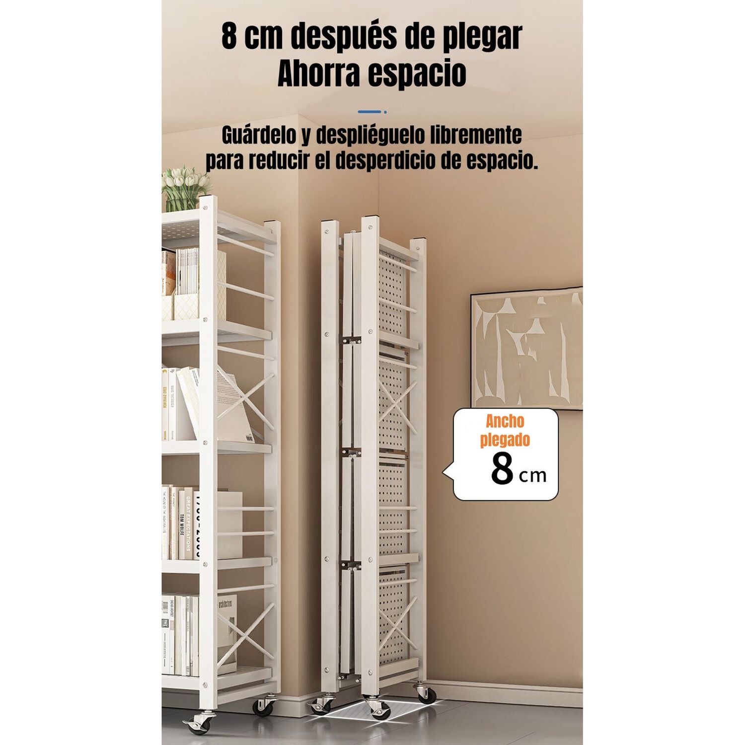 Estante Met&aacute;lico Librero Plegable 5 Niveles 100cm Wall image number 7.0