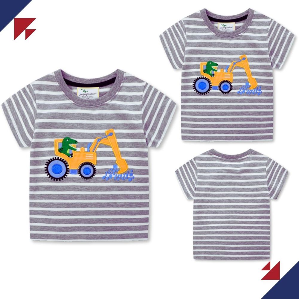 Polera Ni&ntilde;o Algod&oacute;n Manga Corta Jump Kids Rayas Blancas 2 A 7 A&ntilde;os image number 4.0