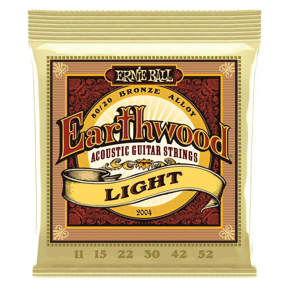 Set De Cuerdas Ernie Ball Para Guitarra Ac&uacute;stica Earthwood Bronce 11&ndash;52 image number 1.0