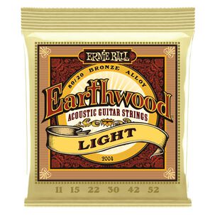 Set De Cuerdas Ernie Ball Para Guitarra Ac&uacute;stica Earthwood Bronce 11&ndash;52