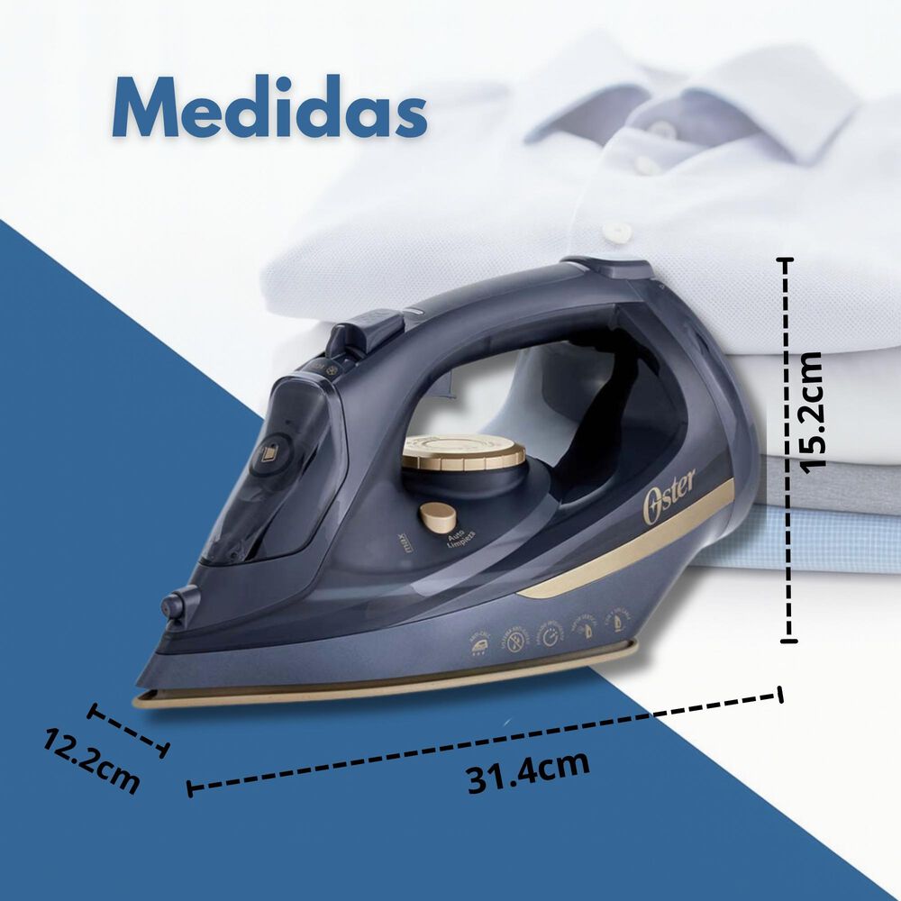 Plancha De Vapor Inal&aacute;mbrica Oster 2 En 1 Con Suela De Cer&aacute;mica Gcstcc5000 image number 2.0