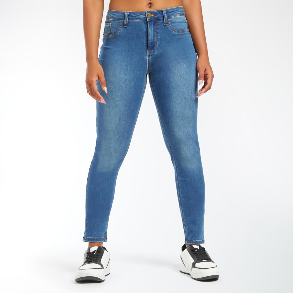 Jeans Básico Denim Regular Skinny Mujer Rolly Go image number 0.0