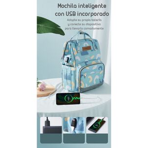 Mochila Maternal Impermeable Con Usb Lubabycas Rosada