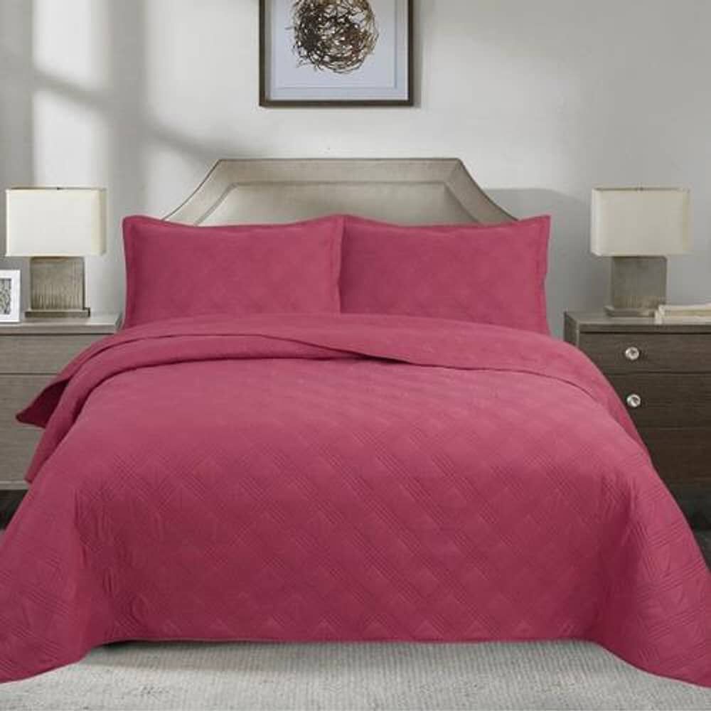 Quilt Andes Liso Frambuesa King image number 0.0