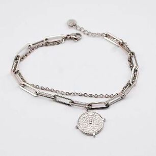 Pulsera Doble 19v69 Plateado Mujer Stb207