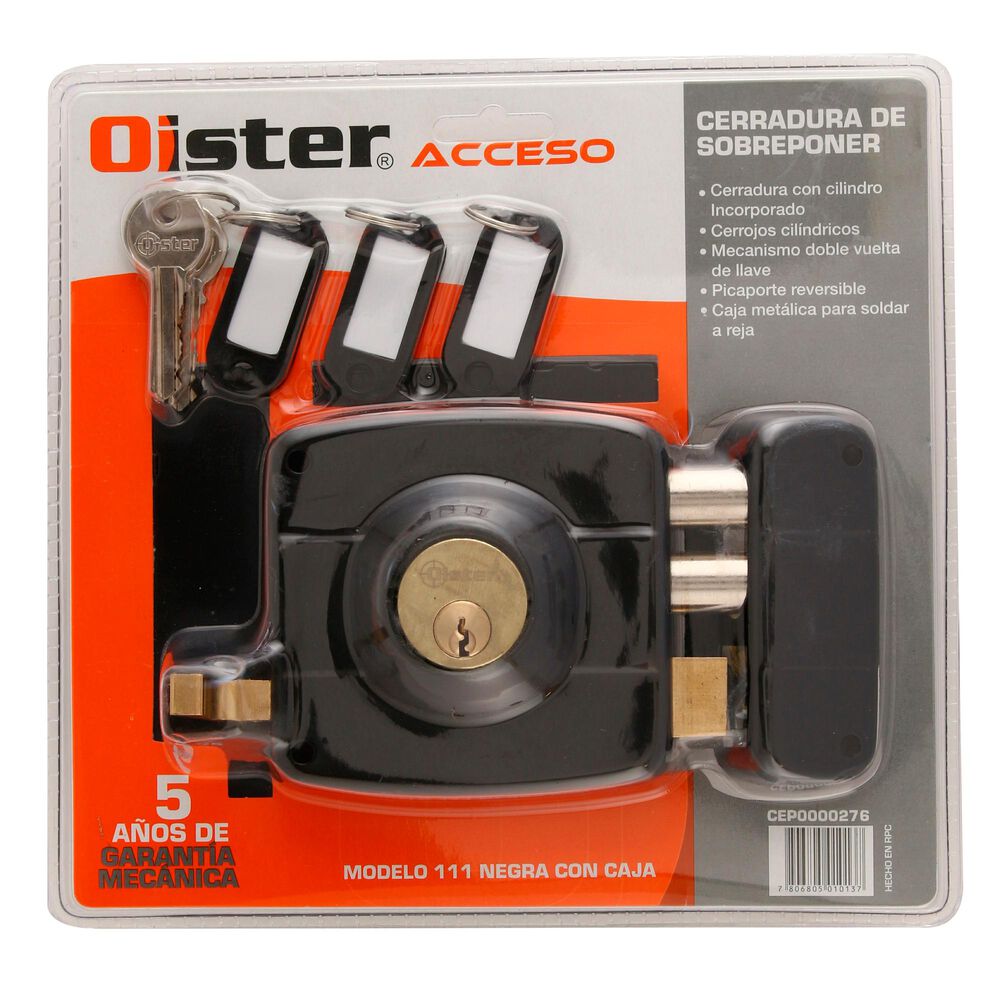 Cerradura Sobreponer Oister 111 Caja Met&aacute;lica image number 8.0