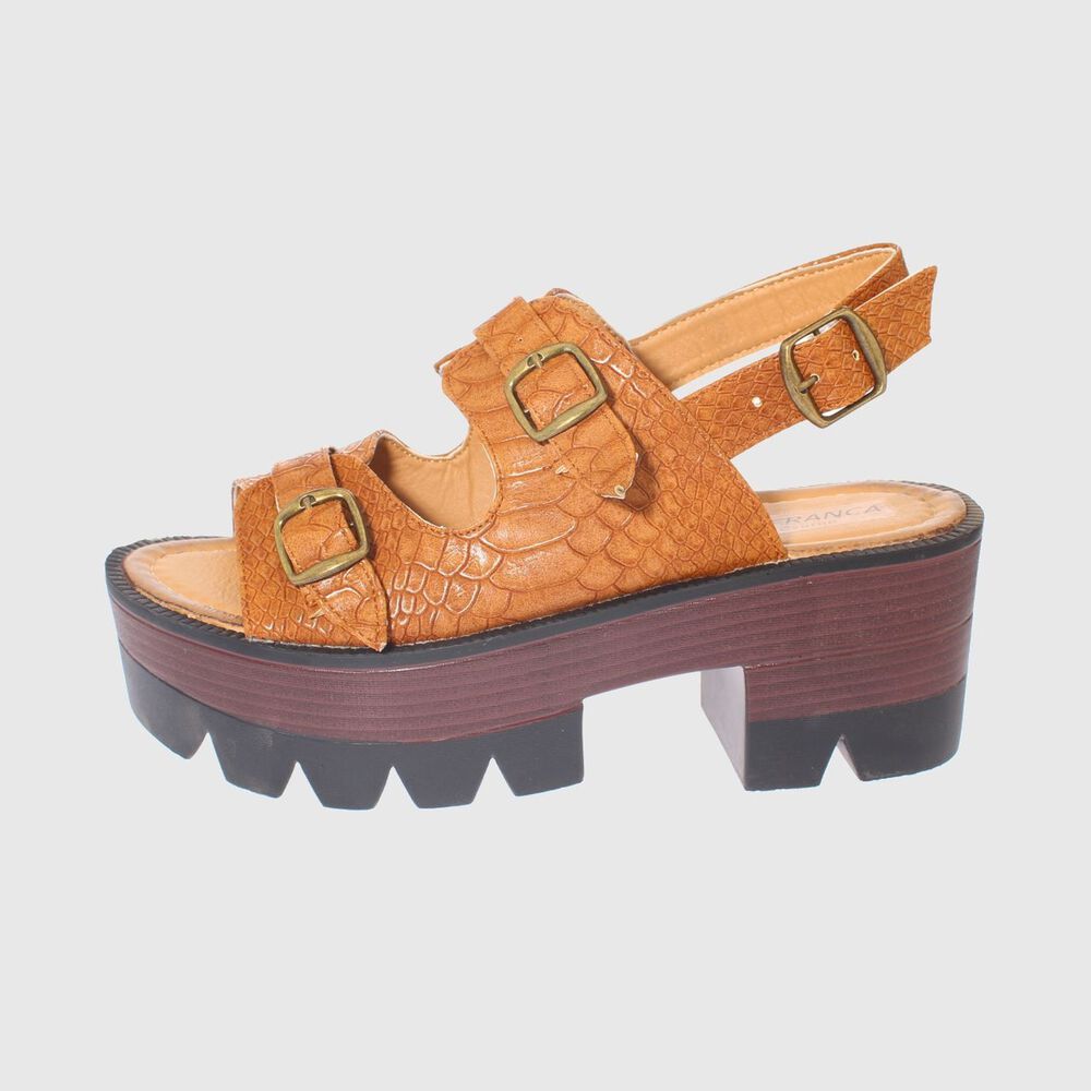 Sandalia Plataforma Croco Tostado V&iacute;a Franca Art. 5cg67706ctostado image number 1.0