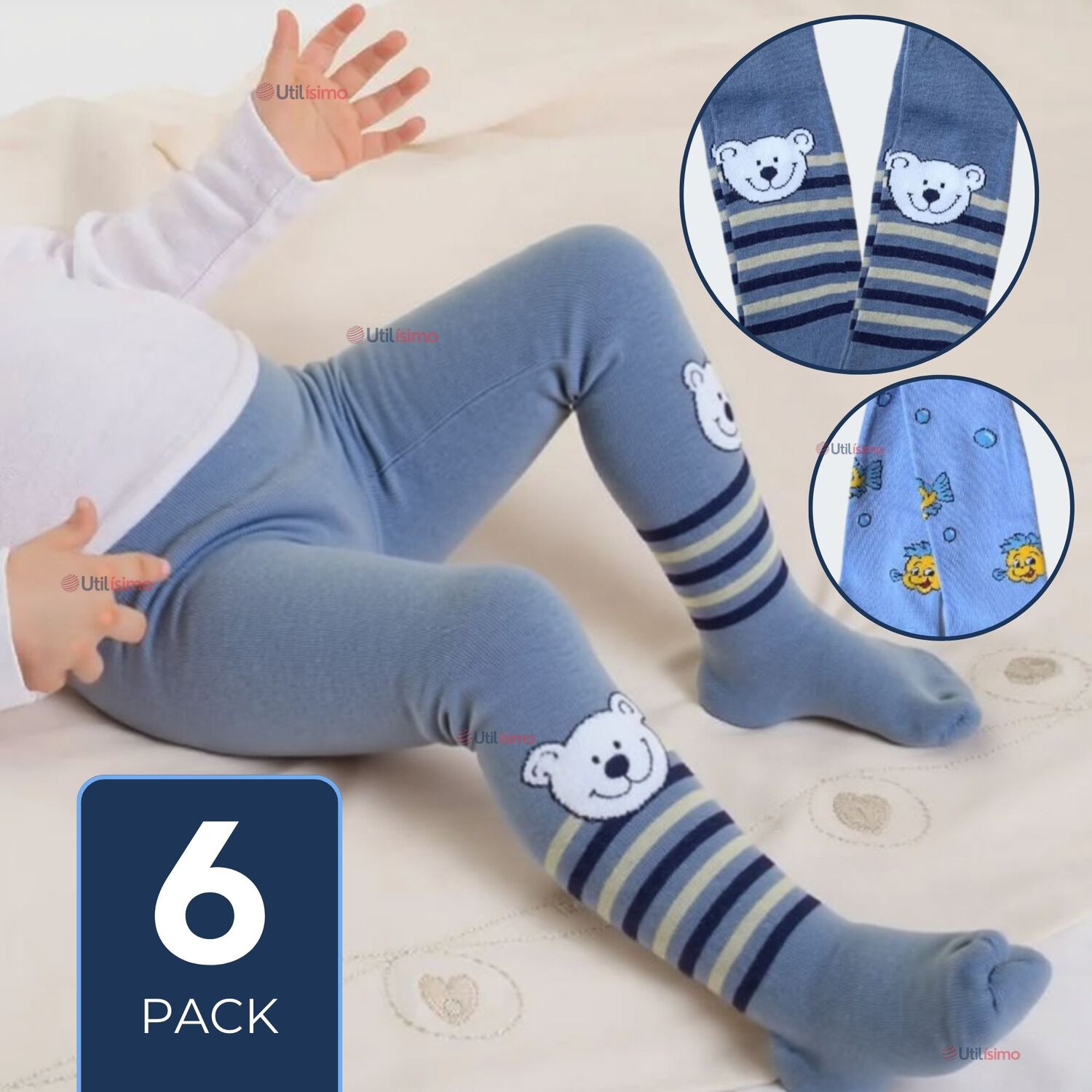 Pack 6 Ballerina Algod&oacute;n Beb&eacute; Ni&ntilde;o Primera Capa Surtidos image number 0.0