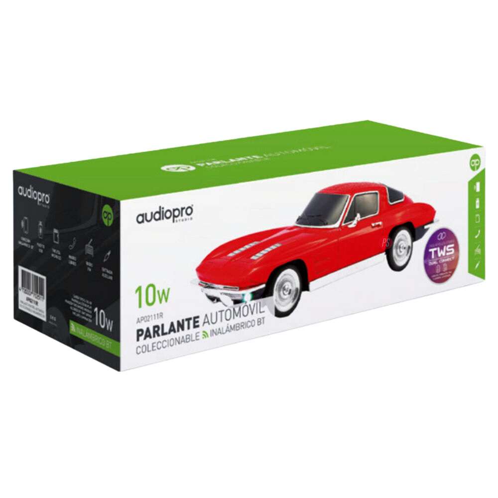 Parlante Bluetooth Dise&ntilde;o Autom&oacute;vil 1963 Color Rojo - Ps image number 1.0