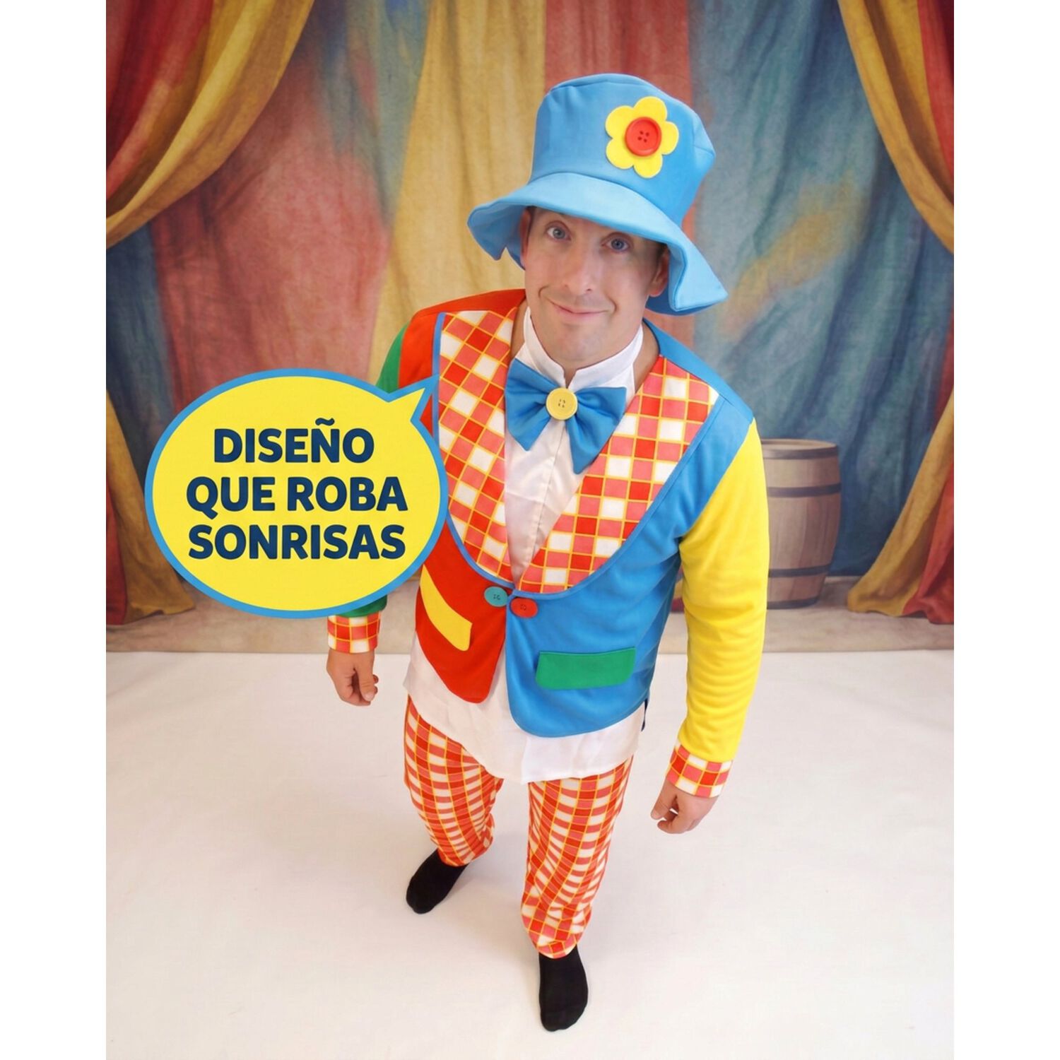 Disfraz Cosplay Payaso Bufon Adulto image number 7.0