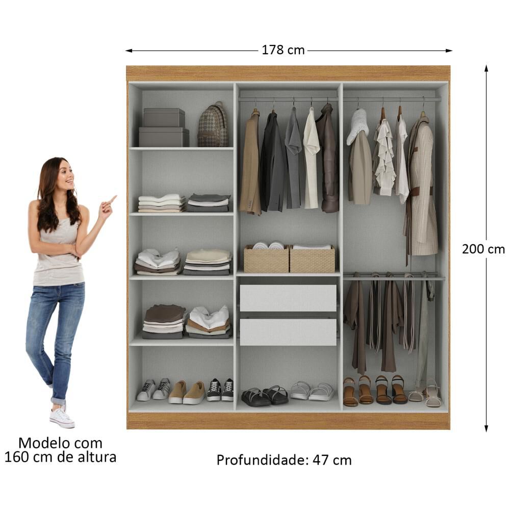 Cl&oacute;set Di Poretti Design Closet Paris / 6 Puertas / 2 Cajones image number 2.0