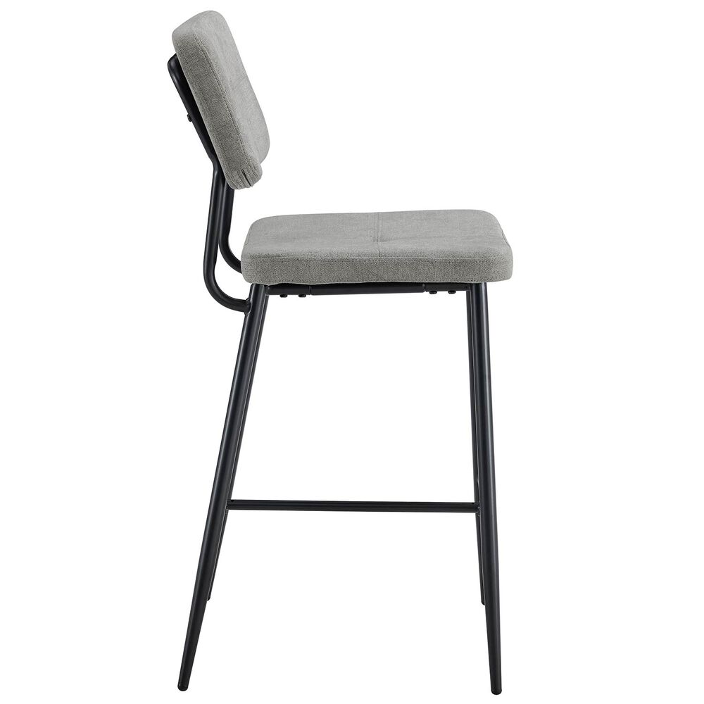 Pack 2 Pisos De Bar Con Espaldar Acolchado Gris image number 2.0