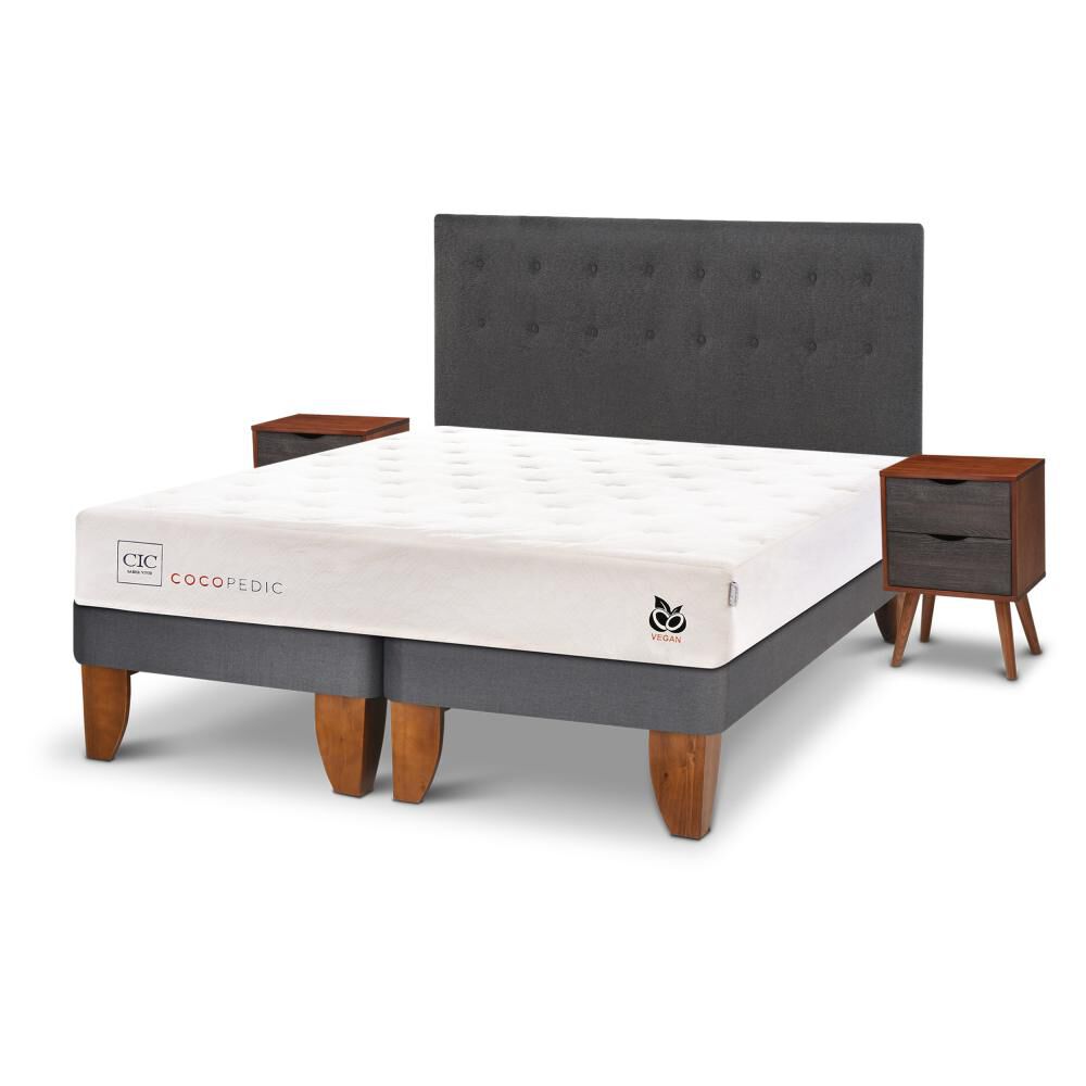 Cama Europea Cic Cocopedic / King / Base Dividida + Set De Maderas image number 1.0