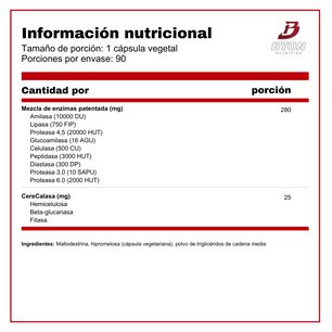 N-zimes Enzimas Digestivas 90 C&aacute;psulas