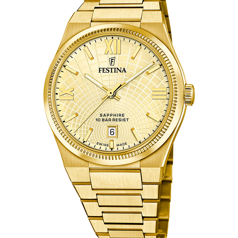 Reloj F20057/2 Festina Swiss Dorado Hombre Rive Collection image number 0.0