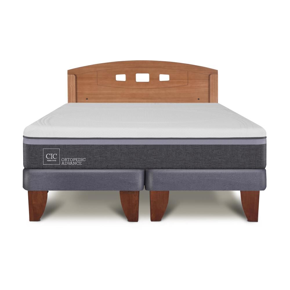 Cama Europea Cic Ortopedic Advance / 2 Plazas / Base Dividida + Respaldo image number 0.0