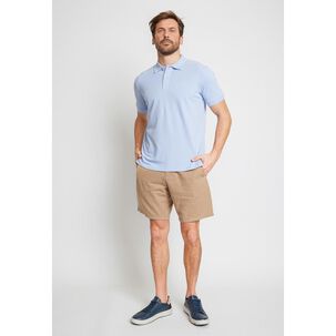 Polera Slim Lisa Manga Corta Cuello Piqué Hombre Trial Polera Slim Lisa Manga Corta Cuello Piqué Hombre Trial