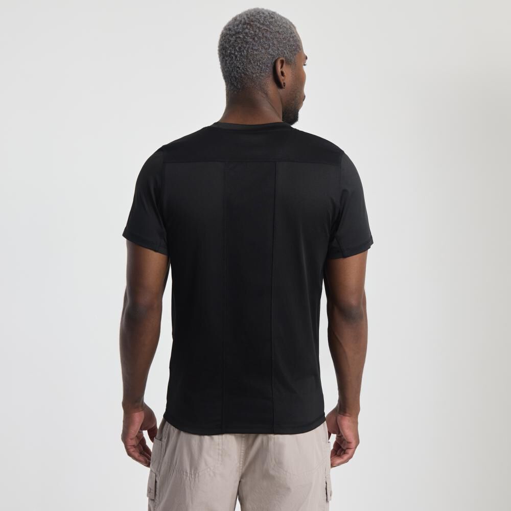 Polera Deportiva Lisa Slim Manga Corta Cuello Redondo Hombre Wetland image number 3.0