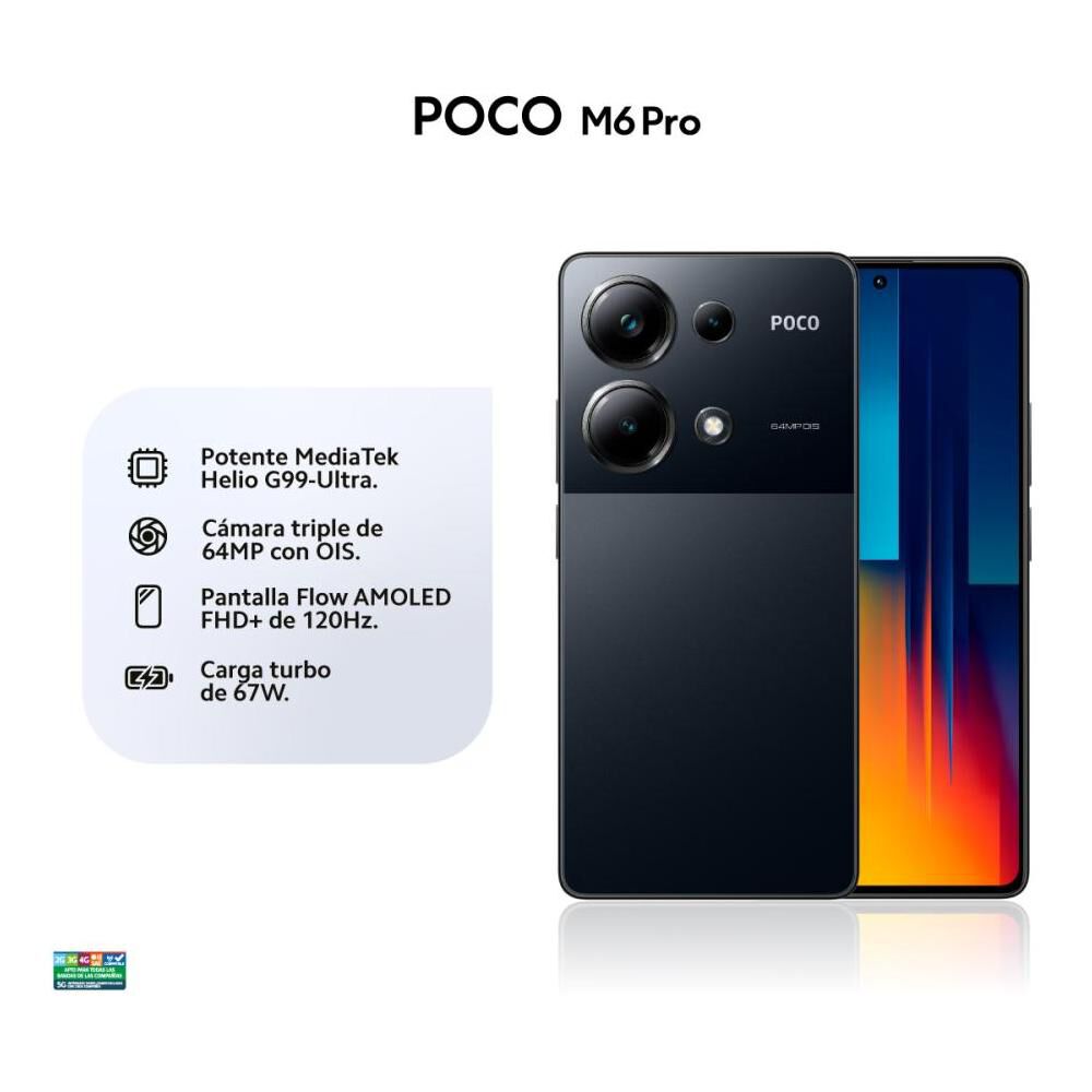 Smartphone Xiaomi Poco M6 Pro / 256 GB / Liberado image number 2.0