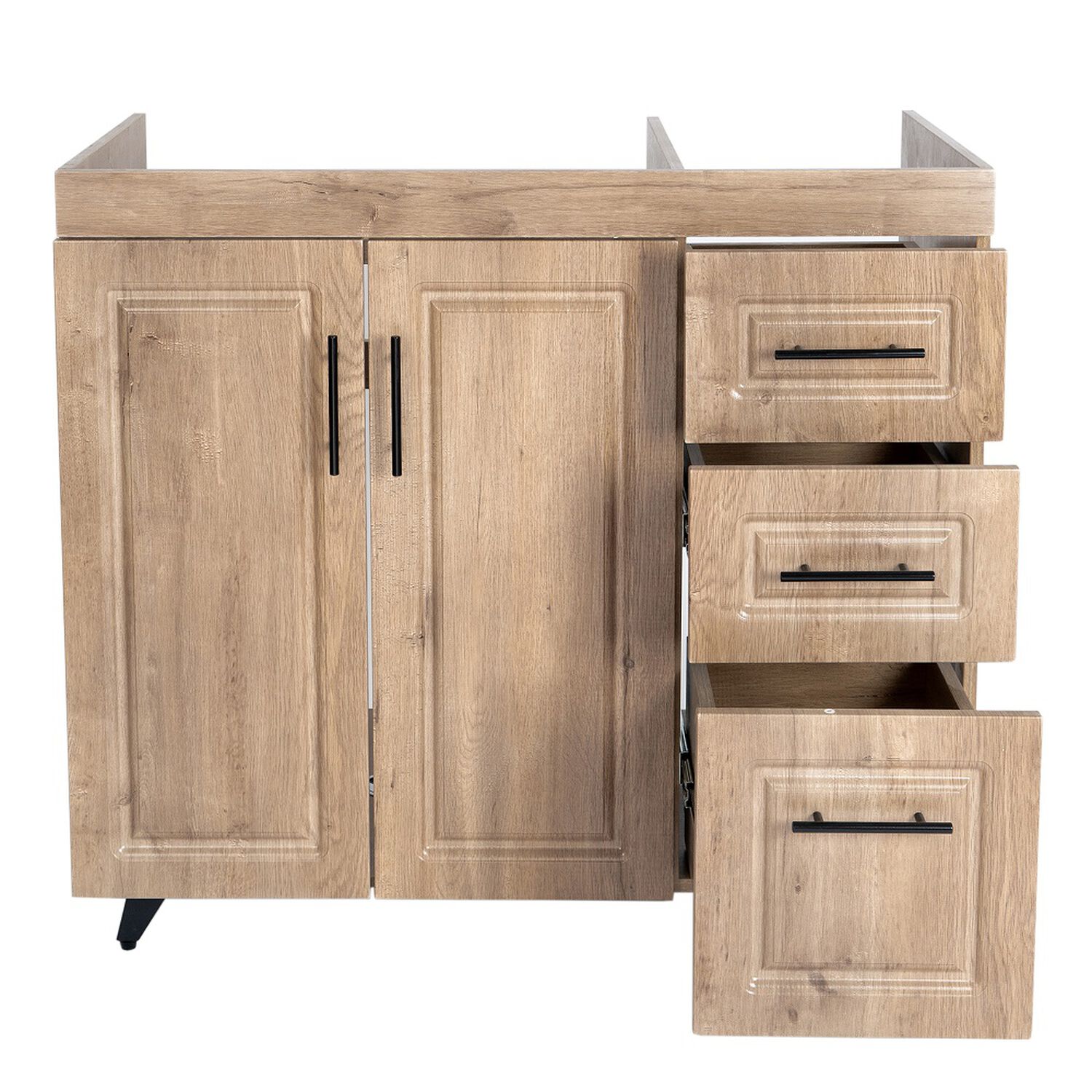 Kit Mueble Lavaplatos Wood Derecho Domsa (incluye Desag&uuml;e Con Sif&oacute;n) 100x50x90cm image number 2.0