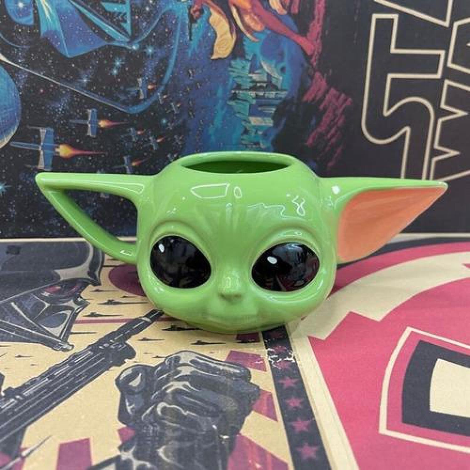 Taz&oacute;n Taza Ceramica 3d Baby Yoda Mandalorian image number 5.0