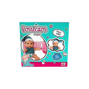 Mu&ntilde;eca Babydoll Bostecitos Mini 8" + Cuna
