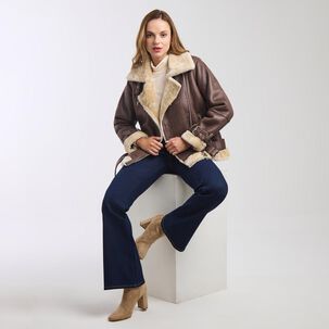 Chaqueta Aviadora Bonded Cuello Camisero Mujer Kimera