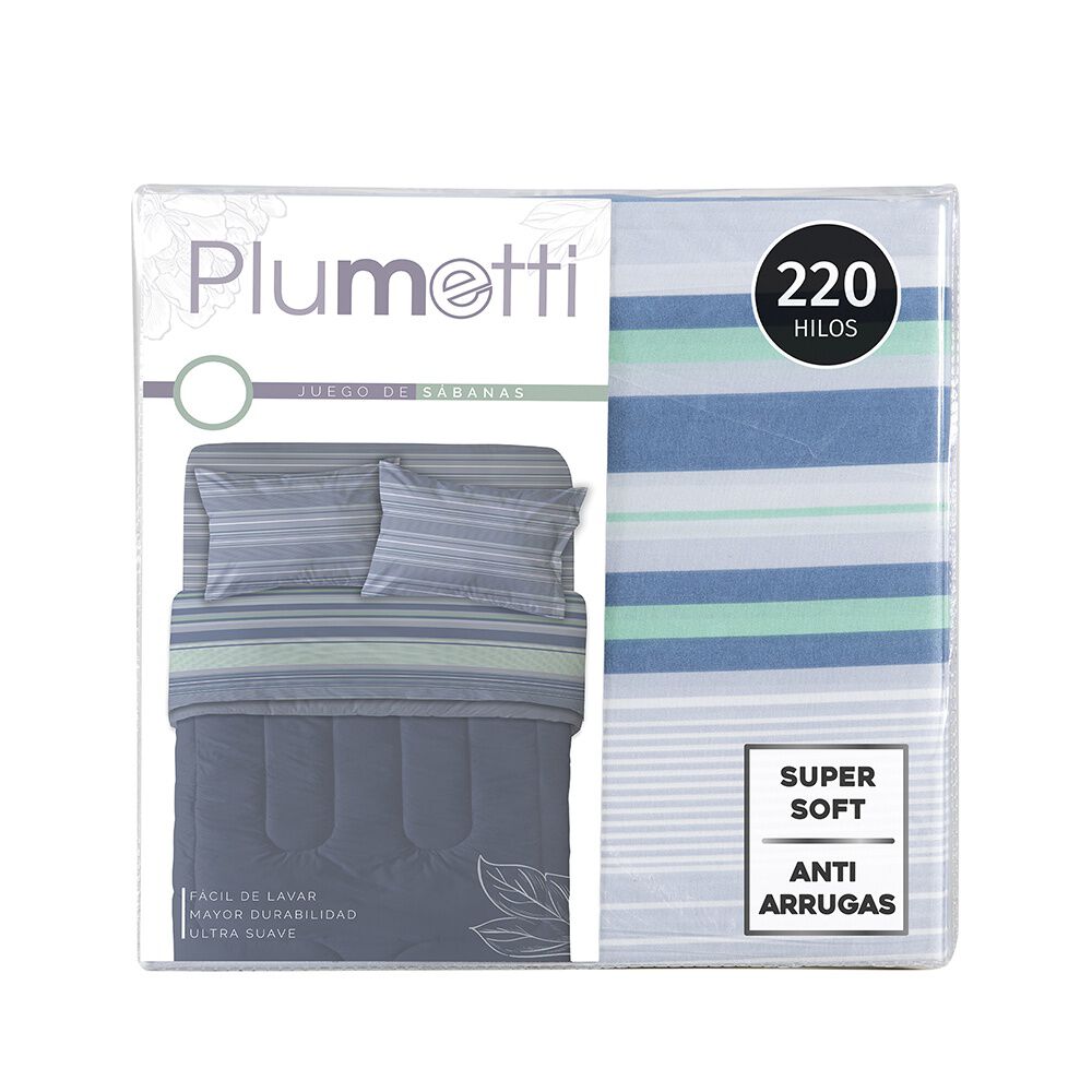 Sabana Estampada Plumetti 1.5 P Cypress image number 3.0