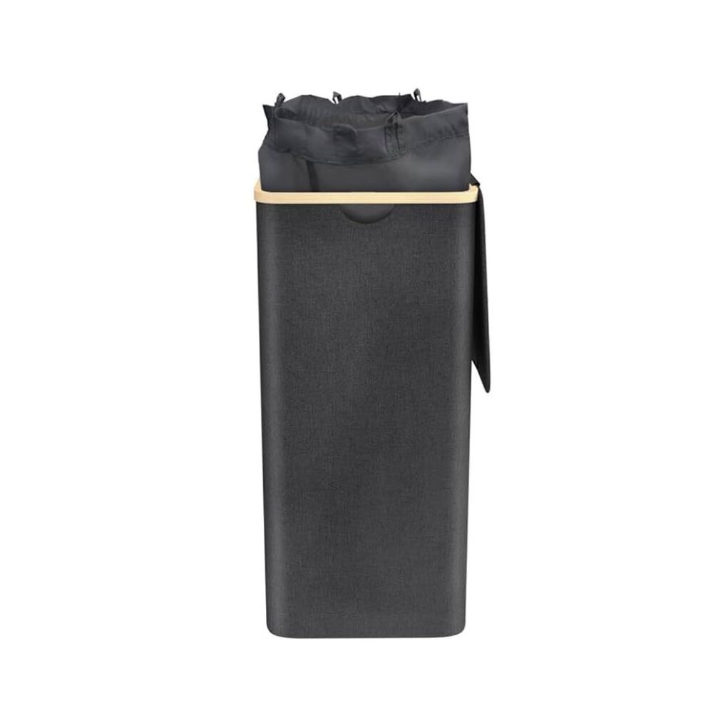 Cesta De Ropa Con Tapa 60cm Para Lavanderia Negro image number 1.0