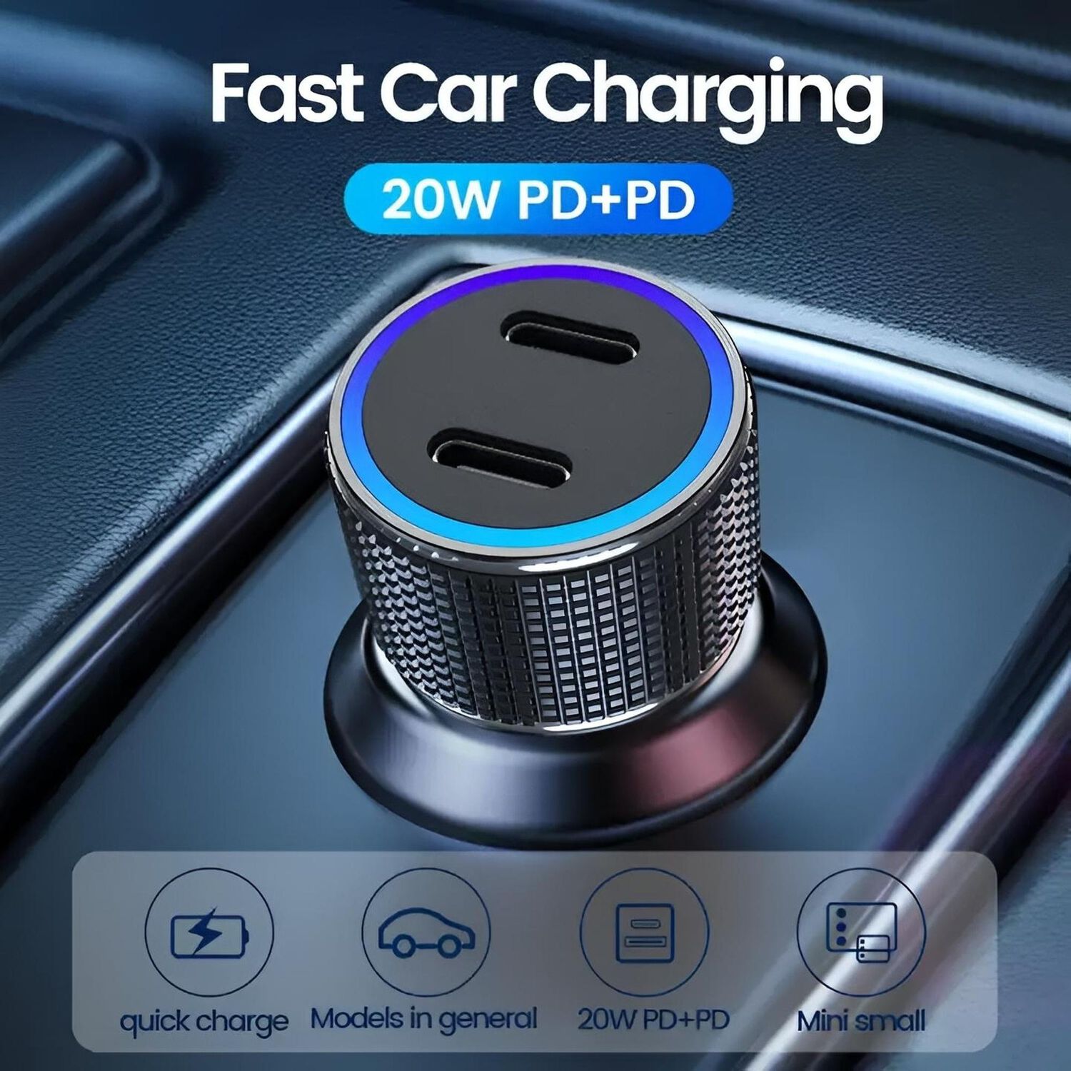 Cargador Usb-c Para Auto Dual Port Power Delivery 40w Tm-200542 image number 9.0