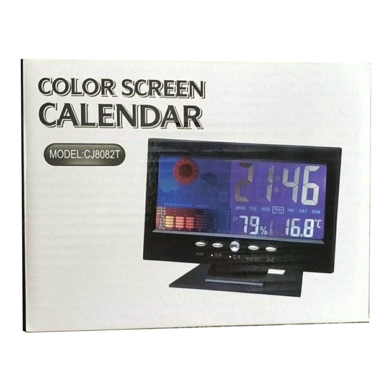 Reloj Despertador Digital Lcd Term&oacute;metro Color Ds-8082l image number 1.0