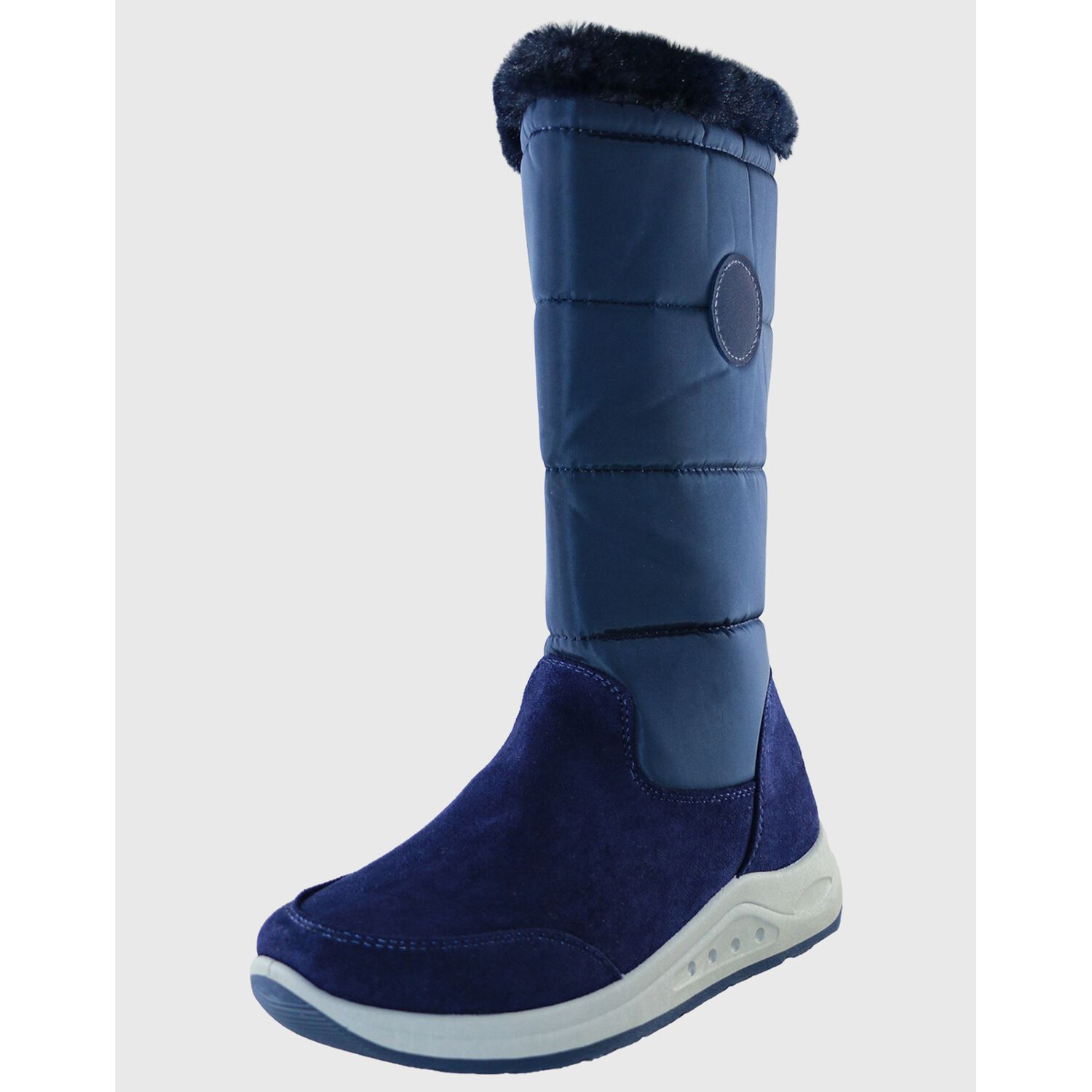 Bota Media Pierna Parka Azul Danicolle image number 0.0