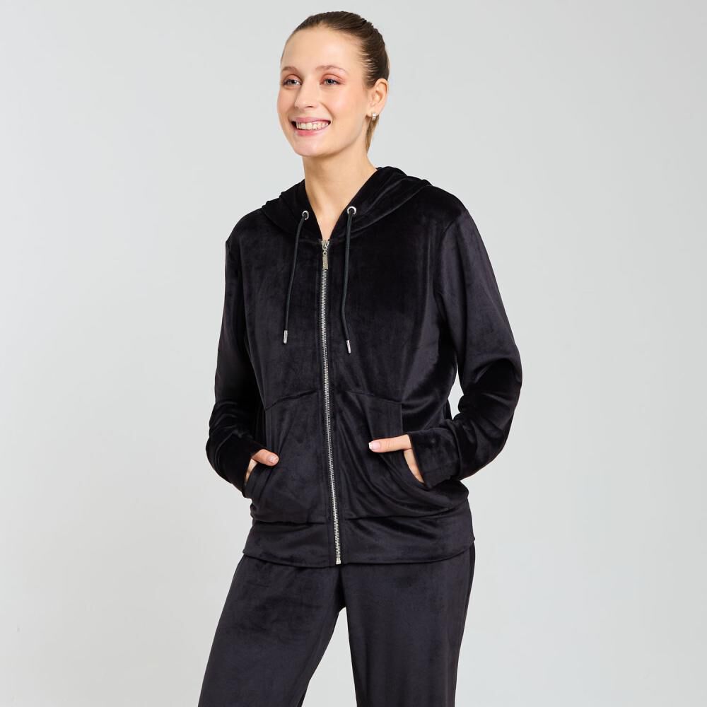 Polerón Deportivo Full Zipper Cuello Redondo Con Capucha Mujer Wetland image number 2.0