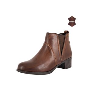 Botin De Cuero Lady Caf&eacute; Alquimia