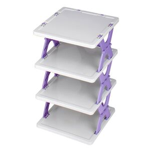 Organizador Zapatero Plegable 4 Niveles Color Lila